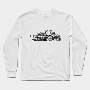 Ukrainian farmer stealling russian BMP Long Sleeve T-Shirt